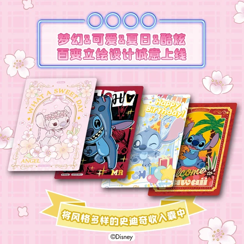 Genuine Lilo Stitch Card Variety Player Pink SEC Fantasy Card Disney Series Anime Characters Collectible Cards Toy Gift