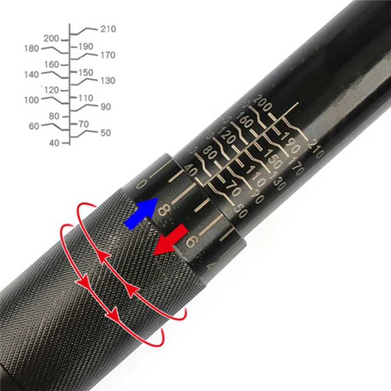 A56X 1 Piece Torque Wrench 1/2Inch Auto Repair Tire Preset Torque Wrench Black 28-210N.M