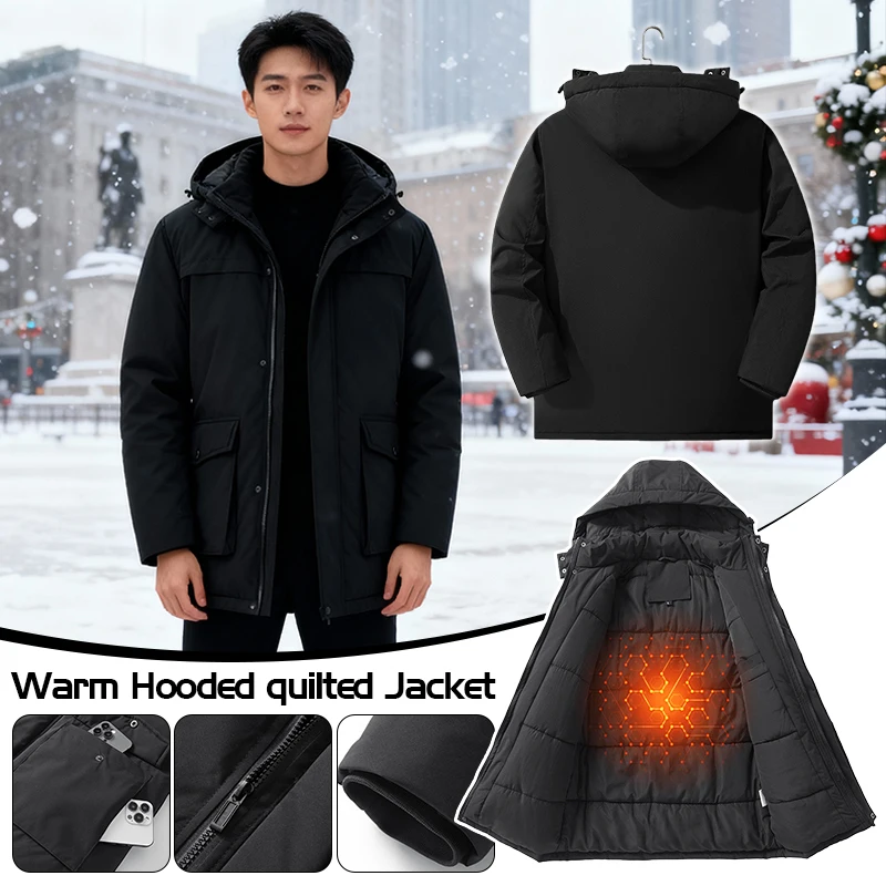 عالية الجودة سميكة القطن الدافئة مقنعين سترة قطن للرجال مقنعين الشتاء بلون السفر التزلج وسادة مبطنة يندبروف #2