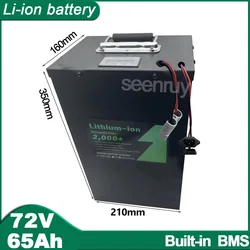 $100 Coupon!! 72V 65AH Li-ion 50A 80A 100A 120A 150A 200A Lithium Polymer Battery Perfect For Tricycle Motorcycle Scooter