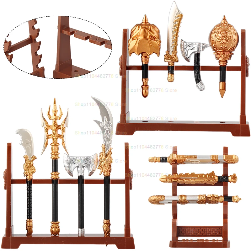 Martelo faca machado espada acessórios blocos de construção modelos cavaleiros medievais diy tijolos bonecas brinquedos para crianças presentes aniversário