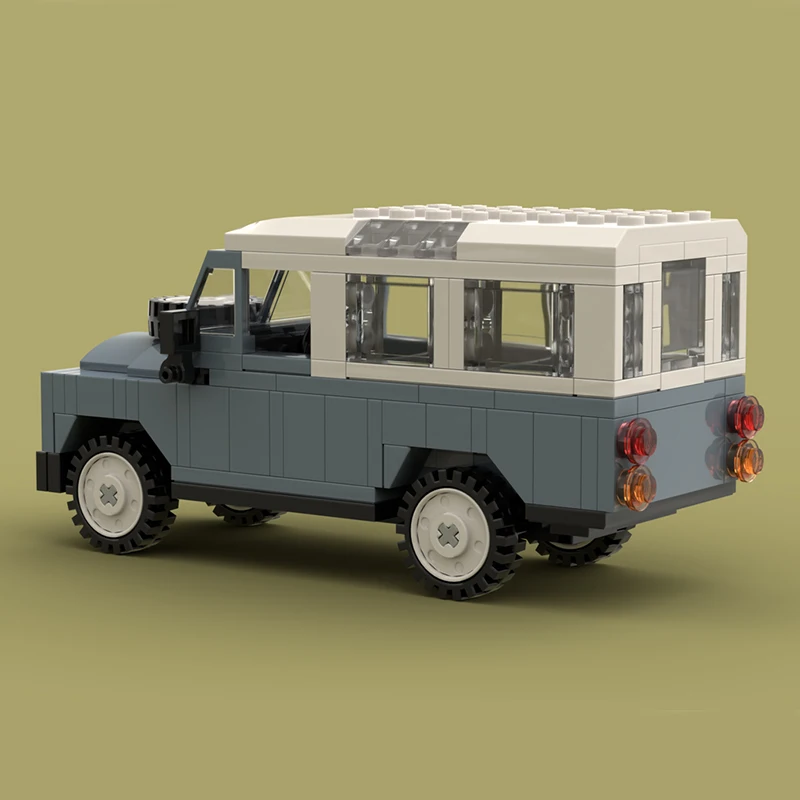 classic LWB 109 bricks vintage car 4X4 off road vehicle blocks SUV city moc building unique klocki display