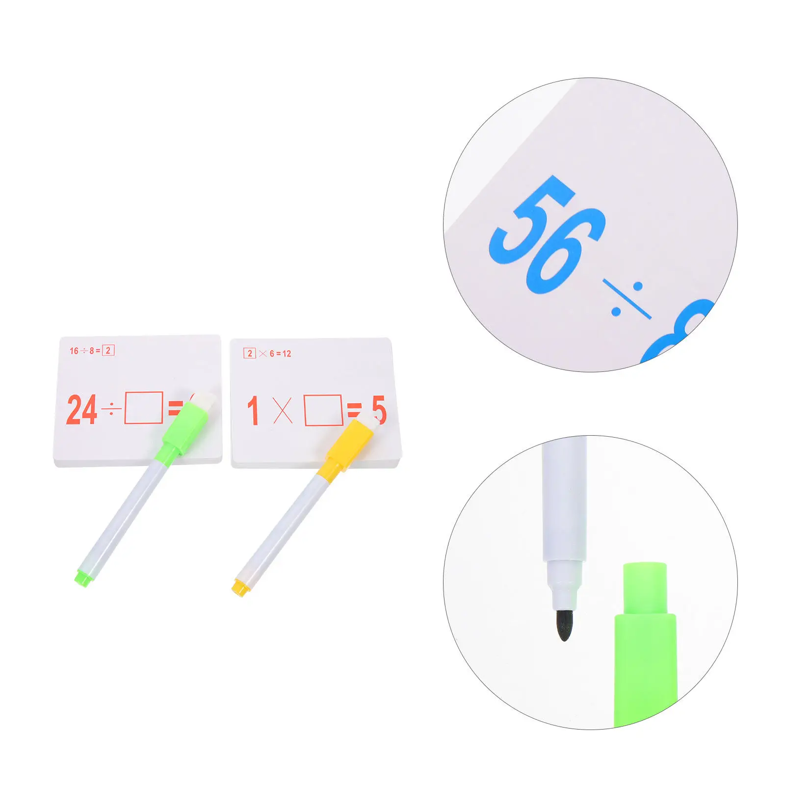 

2 Sets Math Flash Cards Arithmetic Exercise Educational Learning Supplies for Kids Classroom Kindergarten Color Recognition