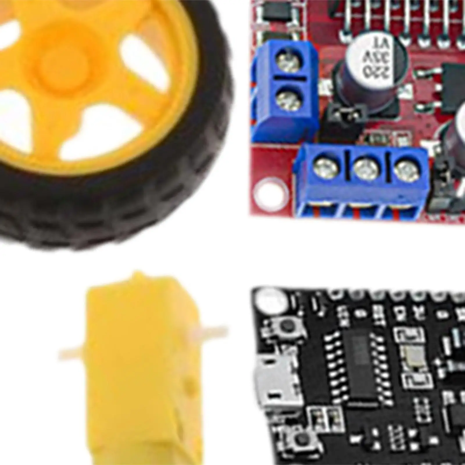 

Robot Car Chassis Kit Robotics Wheel and Motor Set Sturdy 2 Wheels Education Kit for Girls Boys Kids Children Teens Age 16+