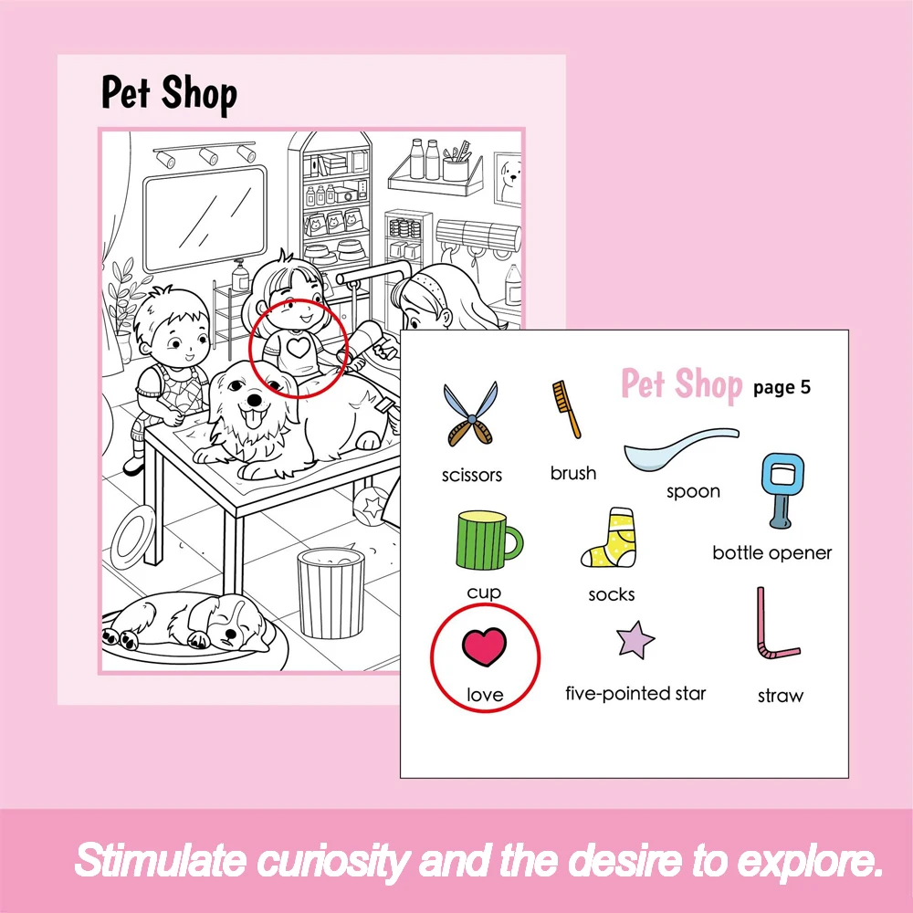 Hidden Pictures Train Concentration Skills Hidden Object Coloring Book Educational Graffiti Painting Drawing Book