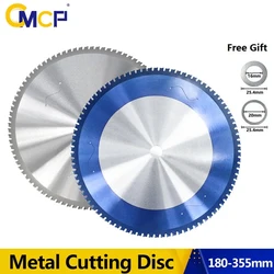 CMCP Metallo Lama di Taglio 36/48/60/66/80/90T Carburo Circolare Seghe Lama 180-355 millimetri Nano Blu Rivestito Disco di Taglio dei Metalli