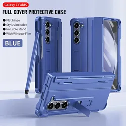 Case For Samsung Galaxy Z Fold7 6 5 4 3 Case With Pen Slot Stylus Hinge Bracket Shell Film All-Inclusive ZFold7 Fold8ultra Cover