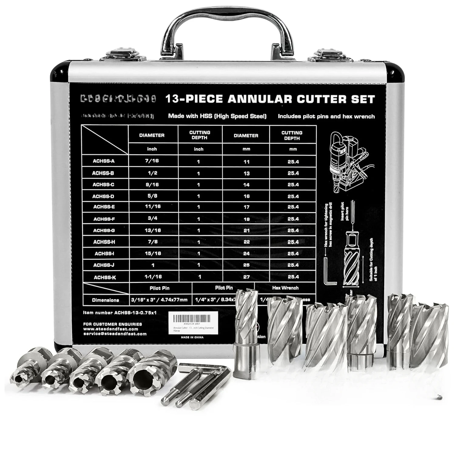 Annular Cutter Set 13 Pcs