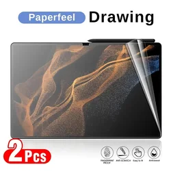 2 sztuki papierowych ochraniaczy ekranu do tabletów Samsung Galaxy Tab S8 Ultra Plus S6 Lite S7 Fe A7 Lite A8 S9 A9 Folia na akcesoria