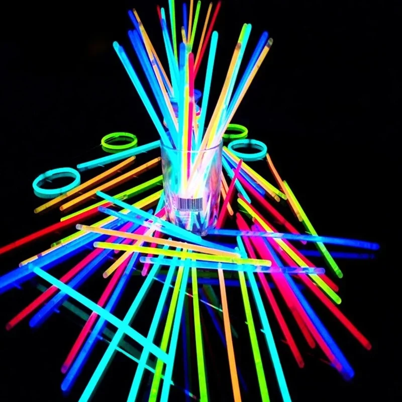 

Party Fluorescence Light Glow Sticks Bracelets Necklaces Neon For Wedding Party Glow Sticks Bright Colorful Glow Stick