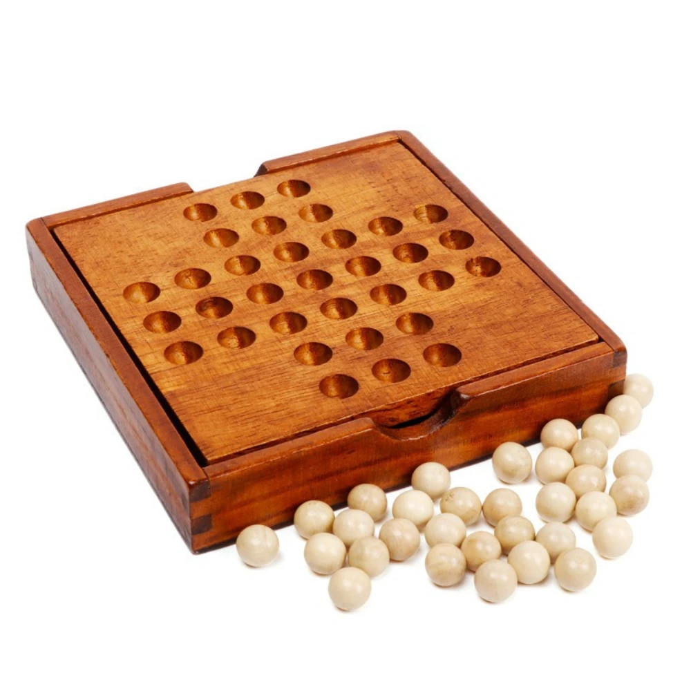 

New Wooden Classical Independent Diamond Chess Puzzle Single Noble Table Game Chess Kong Ming Chess Primary School Student Game