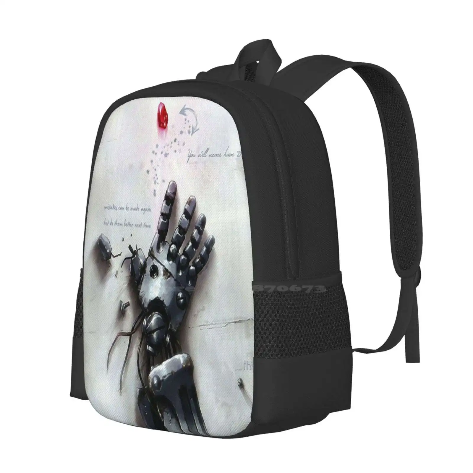 Fullmetal Alchemist - The Philosopher'S Stone Pattern Design Laptop Travel School Bags Fma Fullmetal Alchemist Full Metal