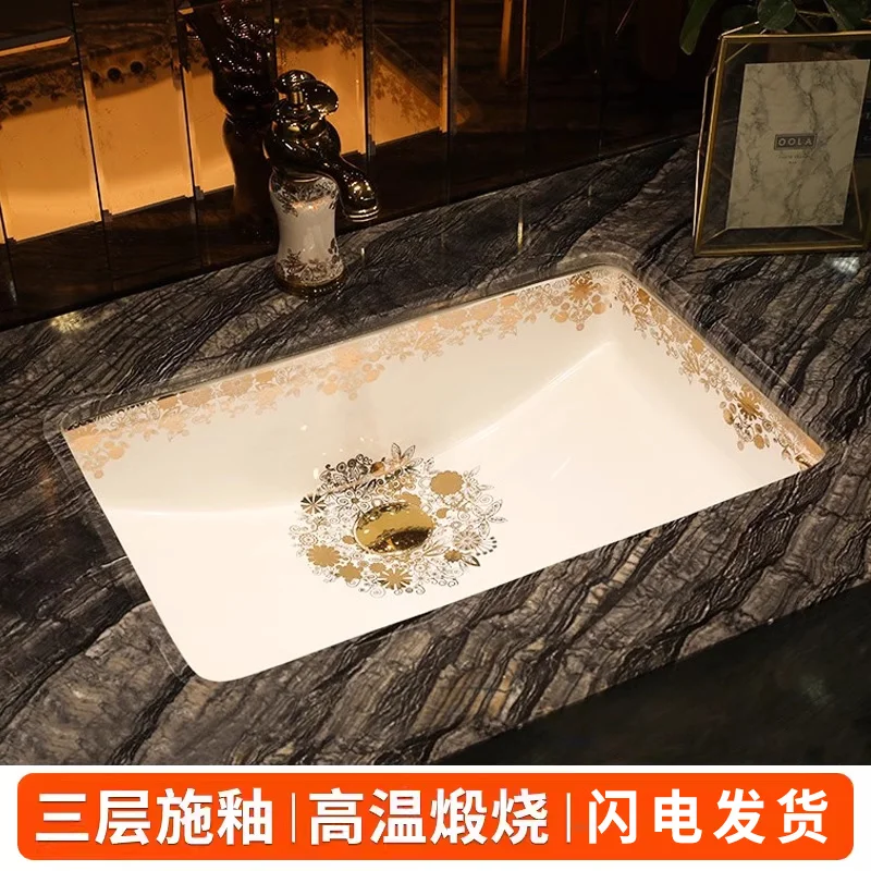 

Ceramic Undercounter Basin Washbasin Washbasin Balcony Household Basin Washbasin Bathroom Embedded Laundry Basin
