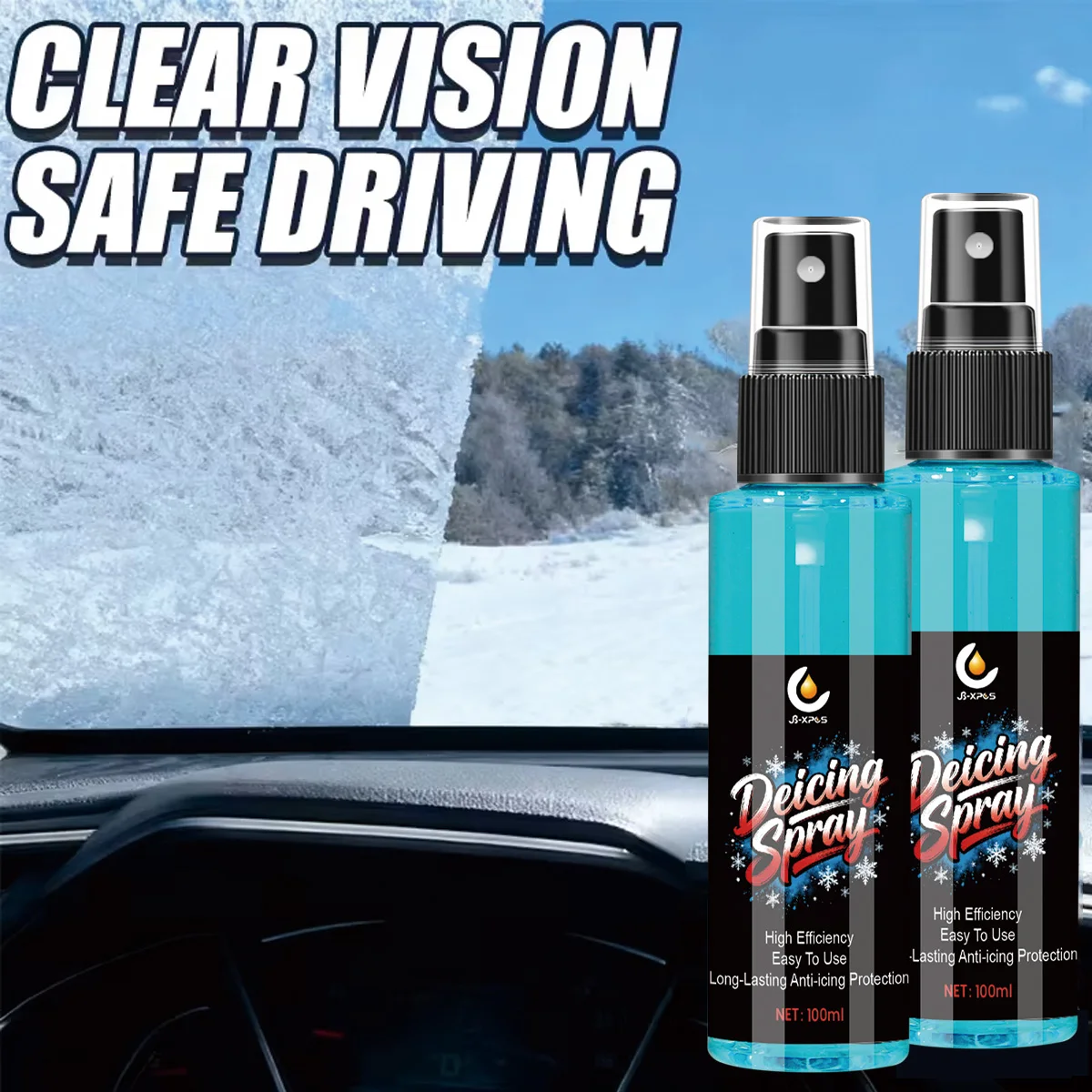 Car Defrost Winter Car Deicing Agent Winter Snow Melting Spray Car Defrosting Tool Snow Removal Frost Melting Antifreeze YT108