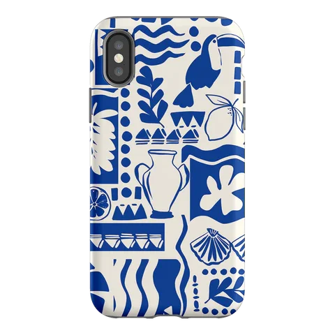 Funda de teléfono azul tucán para iPhone 16 15 14 13 12 11 X XS XR XSMAX 7 8 Pro Max Plus cubierta trasera de lujo de doble capa