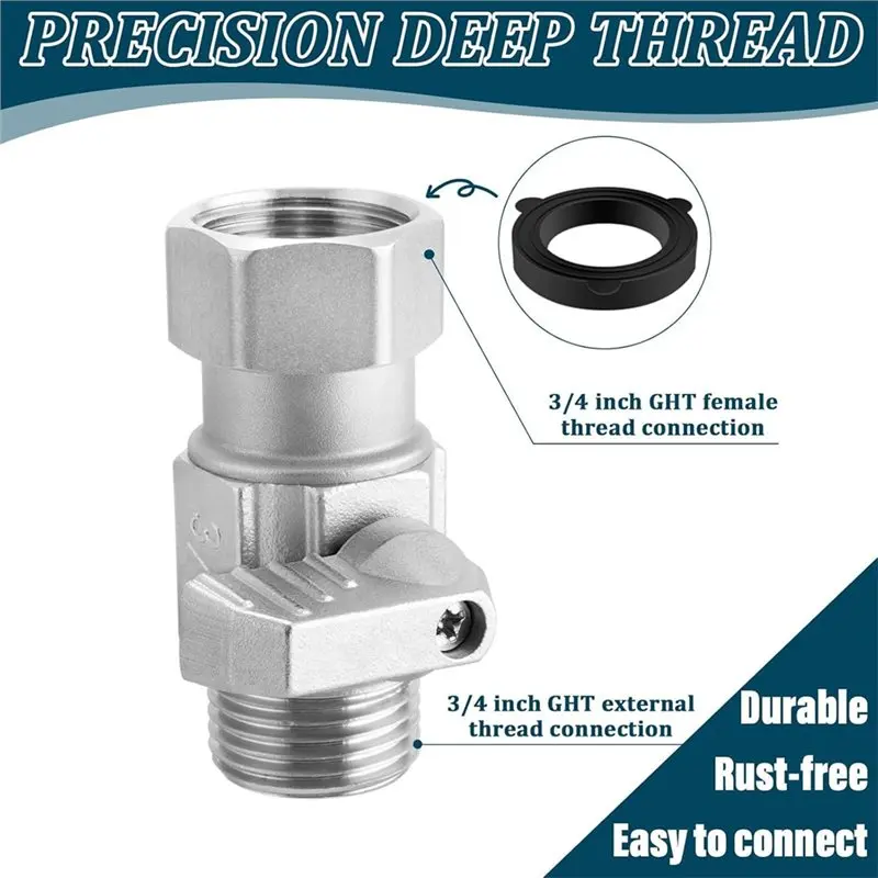A69egarden Hose Shut Off Valve Inline Water Control Valve For Garden Hose,Faucet, Irrigation