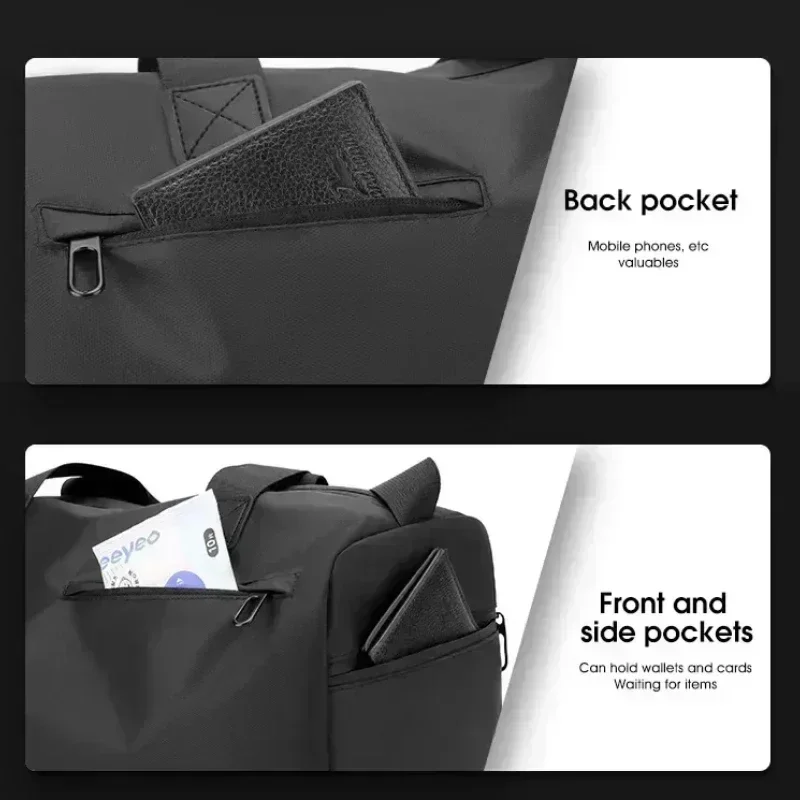 Zipper Large Capacity Oxford Travel Bags Solid Fitness Bags Thickened Fabric High Capacity Waterproof Luggage Sports Bags