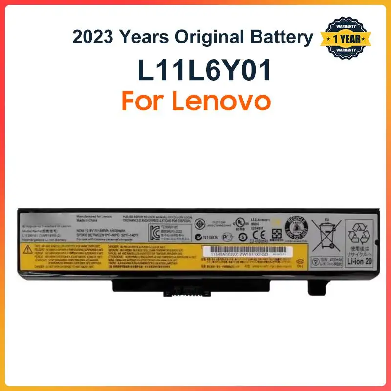 Top 6 Cells Laptop Battery for Lenovo IdeaPad Y480 Y580 G480 G580 G580AM Z380AM Z480 Z580 Z585 V480 V580 L11S6Y01 L11L6Y01