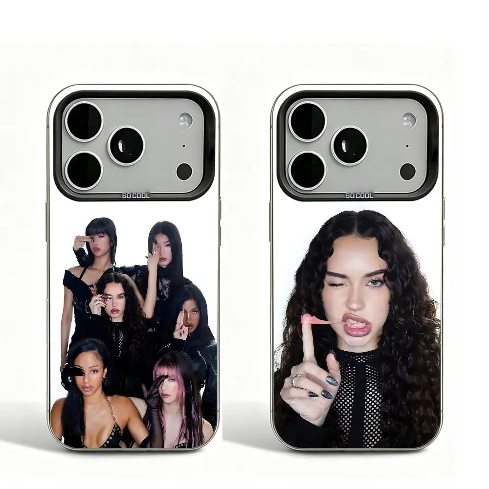 

K-KATSEYES Black Matte Large Camera Hole Case For iPhone 17 16 15 14 13 12 11 Pro Max Bumper Cover