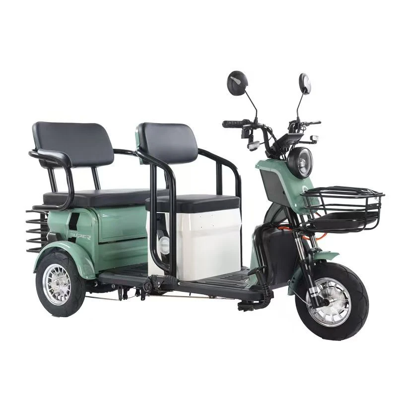 Quality Certifications 60V Lead Acid Battery Electric Passenger Tricycle with Open Body 700KG Payload for 3 Passengers