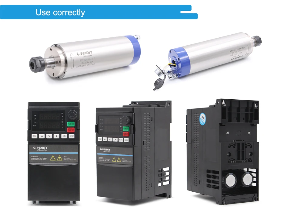 G-Penny 2,2 kW ER20 Wassergekühltes Spindel-Kit Wasserkühlspindel & 2,2 kW VFD & 80 mm Spindelhalterung & 75 W Wasserpumpe – Detail 14
