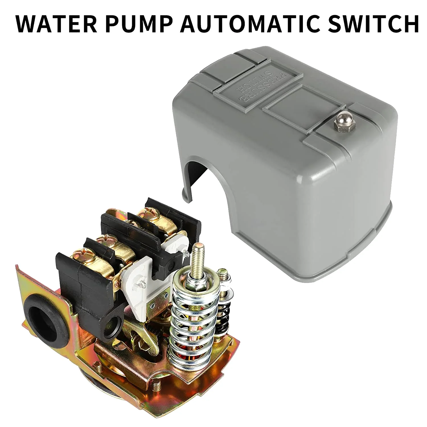 2025+Pessure Switch for Well Pump, 40-60Psi Water Pressure Switch Adjustable Differential, 1/4 Inch Female NPT Water Pressure