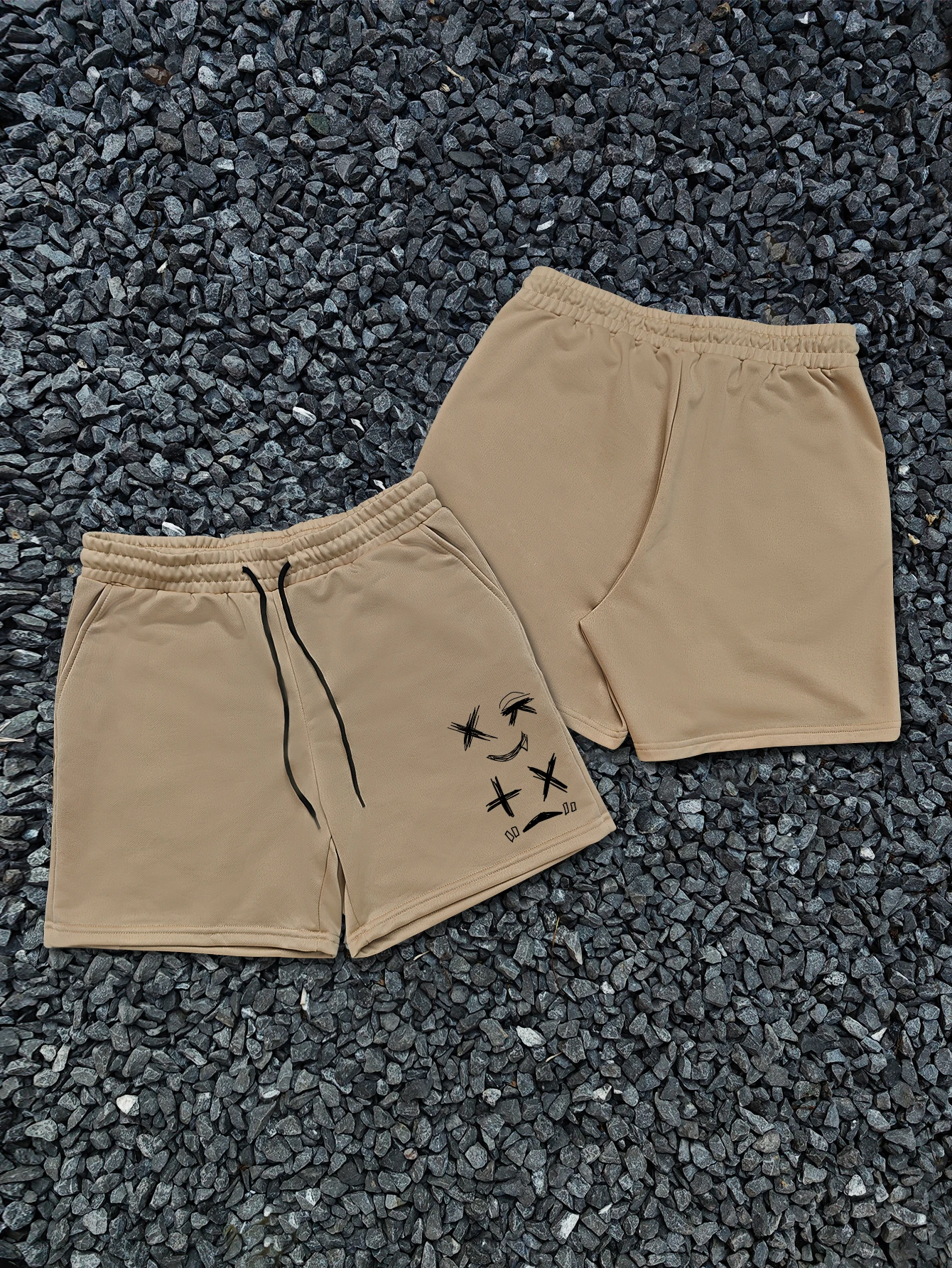 

Мужские шорты с эмодзи-принтом в повседневном и спортивном стиле, удобные и легкие, для летних активностей на свежем воздухе, в стиле Y2K и Preppy.