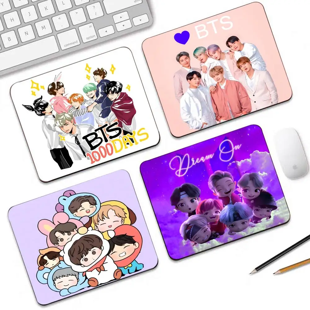 شعبية Kpop B-BT-S ماوس الوسادة الألعاب ماوس الوسادة لوحة ماوس صغيرة لألعاب الكمبيوتر سطح المكتب الديكور مكتب ماوس حصيرة