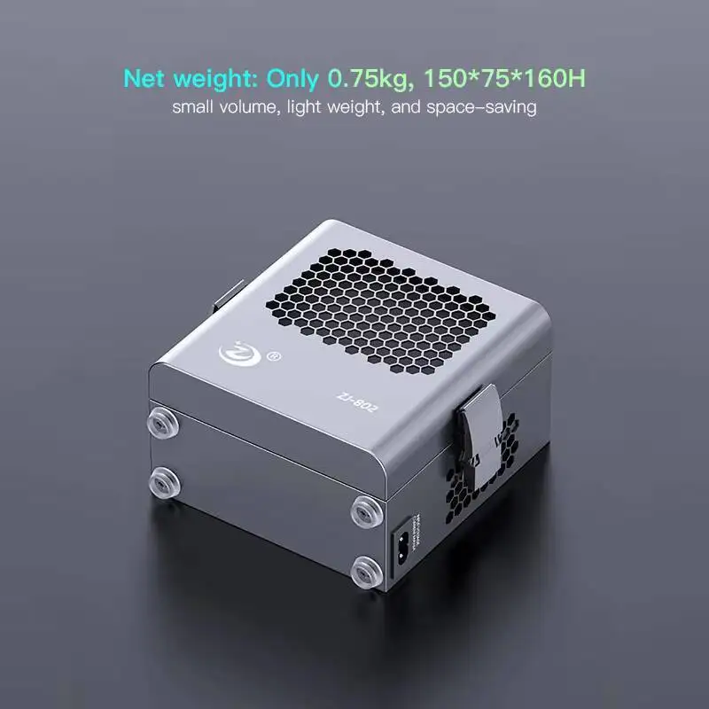 2025 Ultra-Quiet Smoke Extractor with 8000RPM ion Fan Customized Motor for Long Use IP55 Protection Space-Saving Vertical Design