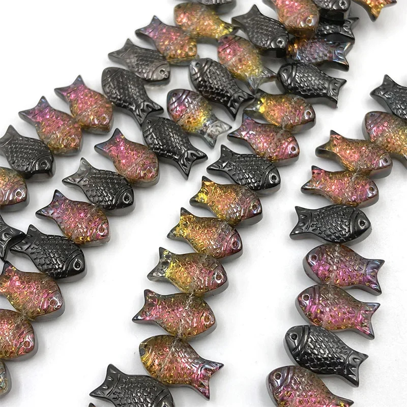 Premium 8x15mm Fish Shape Crystal Glass Beads  for Jewelry Making DIY Craft Beads for Bracelet Earring Hairpin Accessories