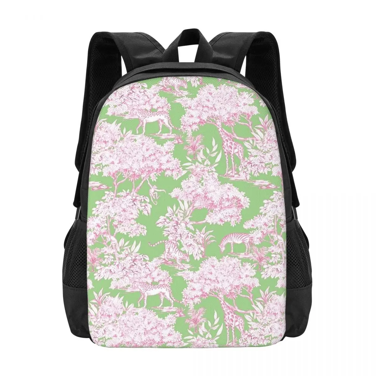 

Forest Toile De Jouy Backpack Hot Sale Daypack Large Capacity Kids BookBag School Bag Shoulder Bags for Men Women