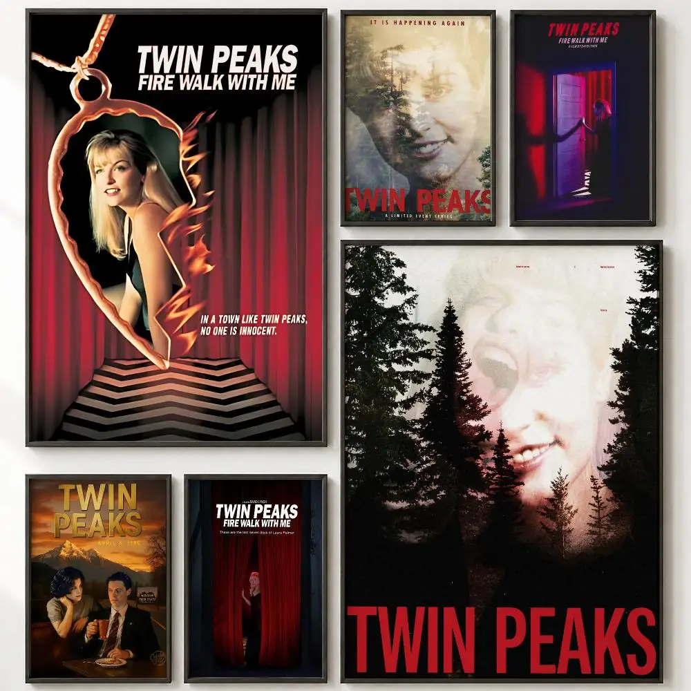 Cult Twin Peaks Poster HD-Poster Wandkunst selbstklebend rückstandsfrei für Zuhause, Café, Büro, tolles Geschenk