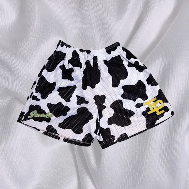 

2025 сетчатые летние новые популярные мужские шорты для фитнеса и спорта, быстросохнущие мужские модные повседневные шорты с леопардовым принтом