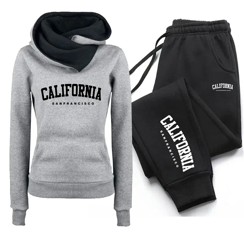Women's Tracksuit Printing Long Sleeves Hoodie Sweatshirts Outdoors Casual Sports Jogging Clothing 2026 Autumn Winter Streetwear