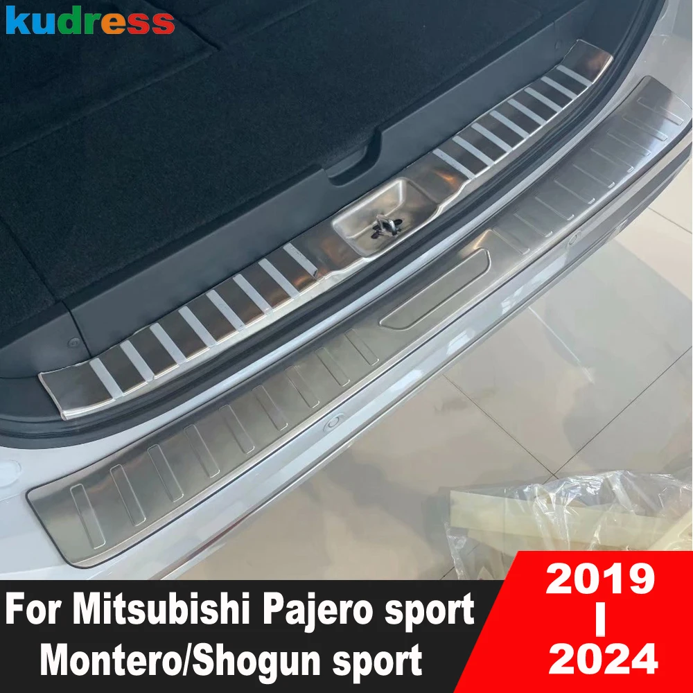 Rear Trunk Bumper Cover Trim For Mitsubishi Pajero/Montero/Shogun sport 2019-2024 Car Tailgate Door Sill Plate Guard Accessories