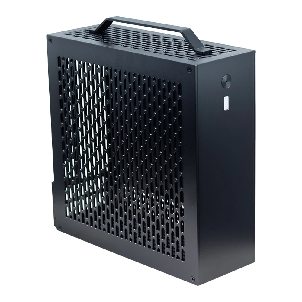 Lzmod mini A24-V5 2.0 itxケース Lzmod Mini A24-V5 2.0 Dual Slot Single Display 1U Power Supply ITX