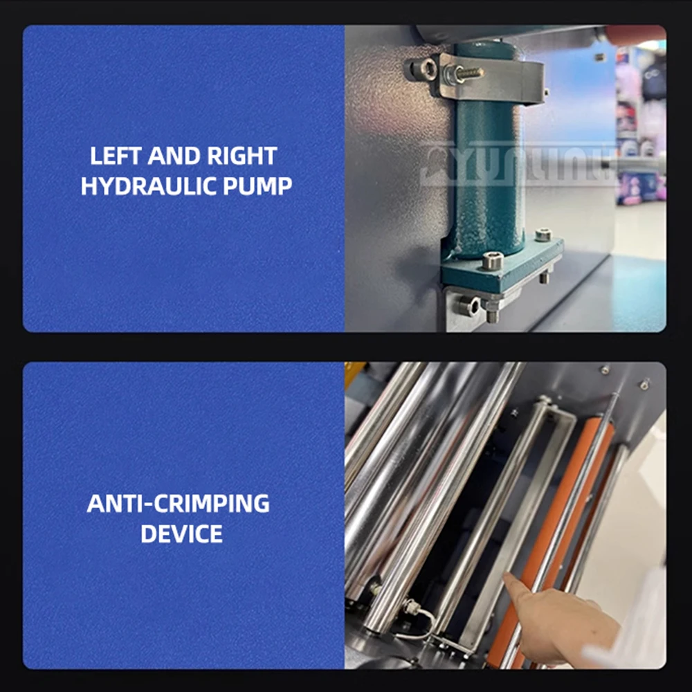 Hydraulic heavy-duty laminating machine fully automatic 390C hot and cold laminating adhesive A3 laminating edge cutting