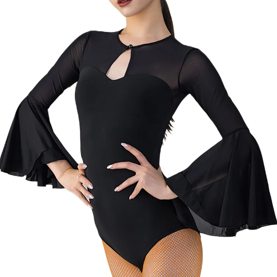 

Women Solid Color Mesh Sheer Underbust Leotard Underwear Adult Dance Costume Bodysuit Bodystocking Dancewear Undergarments