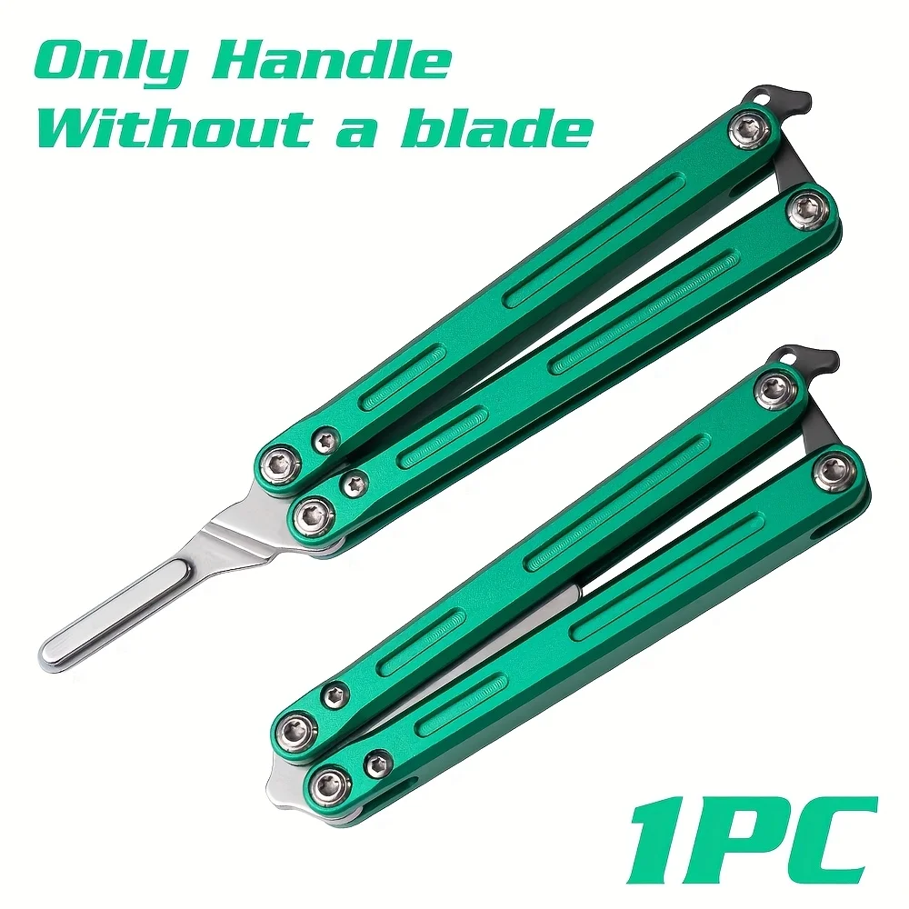 Balisong Butterfly Comb Trainer Blunt Folding Practice Knife Metal Handle Safe Skill Training Tool for EDC Outdoor Hobby