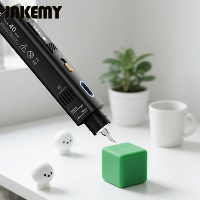 JAKEMY Plug Automatic Portable 35W High-Accuracy Multifunctional Easy Operate Low Noise DC 12V/15V 4mm Ultrasonic Rubber Cutting
