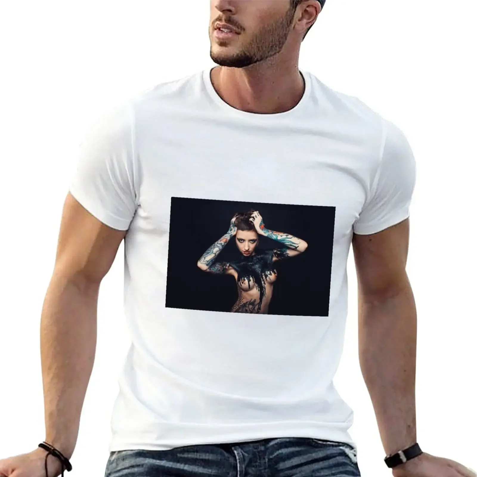 Latex Tattoo Nude T-Shirt blacks cute tops mens graphic t-shirts funny