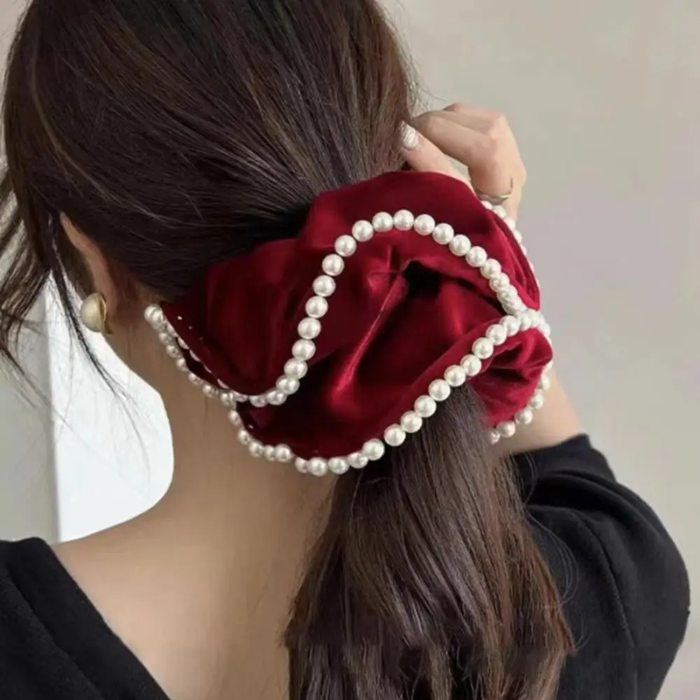 

Hair Tie Velvet Scrunchies Elastic Hair Band Ponytail Holder Large Intestine Hairband Korean Style Hair Accessories