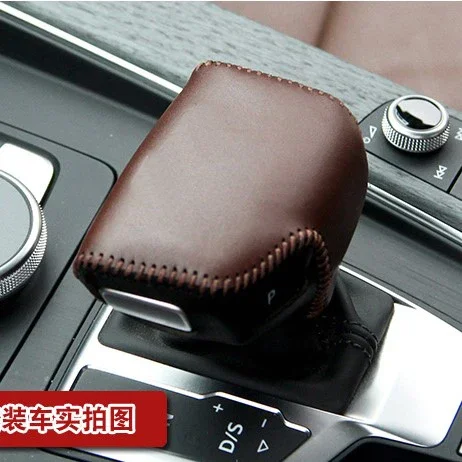 

High-grade leather car gear cover Gear Shift Collars for Audi A4L S4 A5 Q5L Q7
