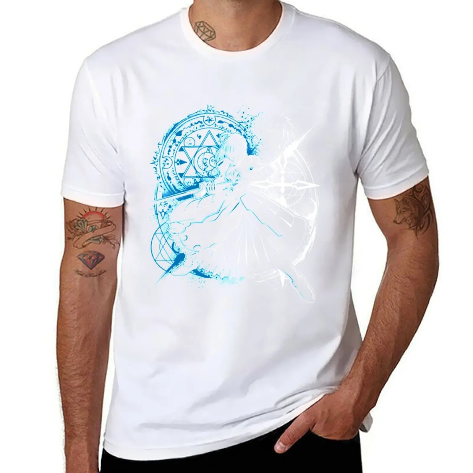 Fate Stay Night T-Shirt Stylish Print Short Sleeve Tee