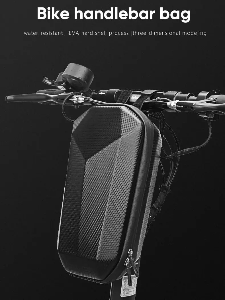 AliExpress cycle zone Electric Scooter Front Bag Waterproof EVA Hard Shell Bags Bicycle Handlebar Hanging Bag MTB Bike Carry Bags Storage Accessories