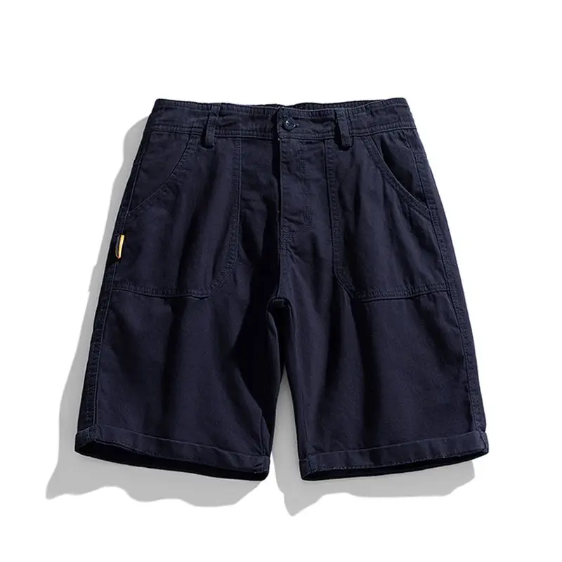 Men's 100%Cotton Cargo Shorts Streetwear Men Casual Summer Breathable Washed Fashion Shorts Sports Shorts Workwear Outdoor Pants