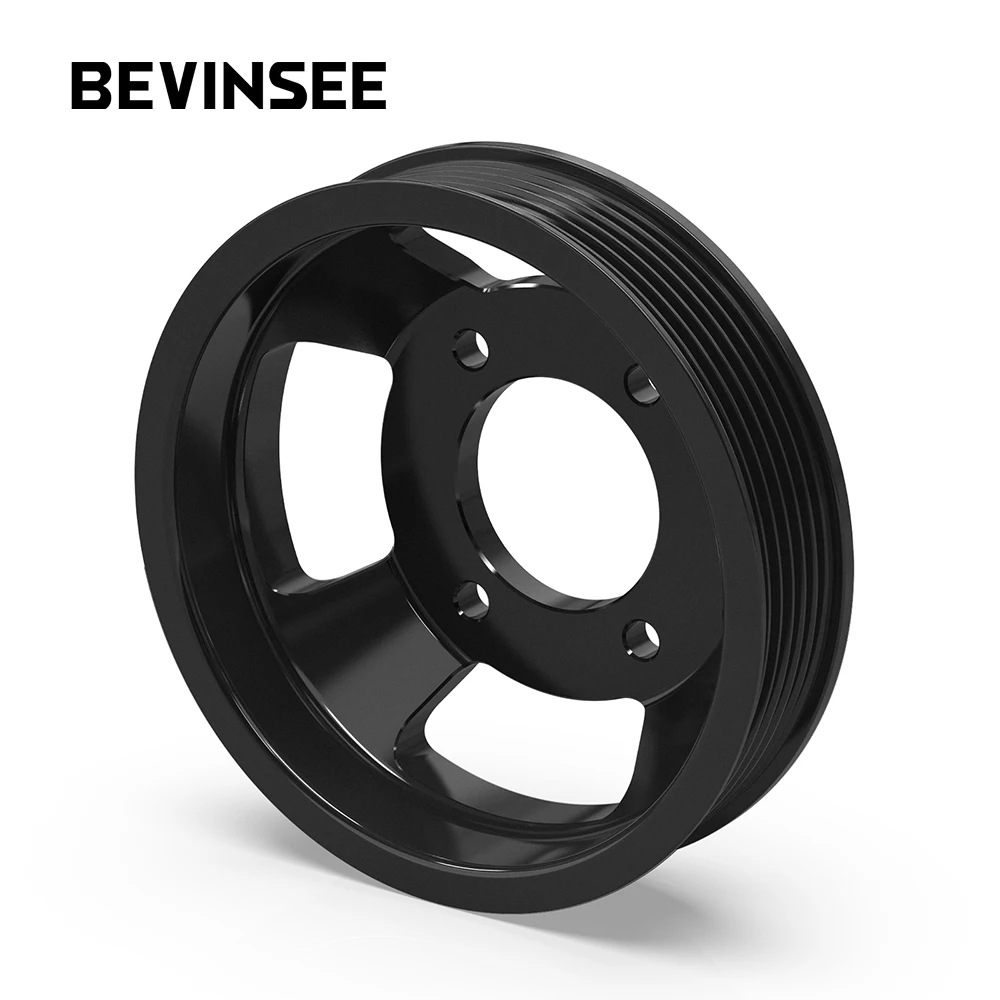 

BEVINSEE Aluminum Water Pump Pulley For BMW E46 E39 E60 X3 E83 X5 E53 Z3 Z4 325i 328i 330i 525i 528i 530i M52TU M54 Engine