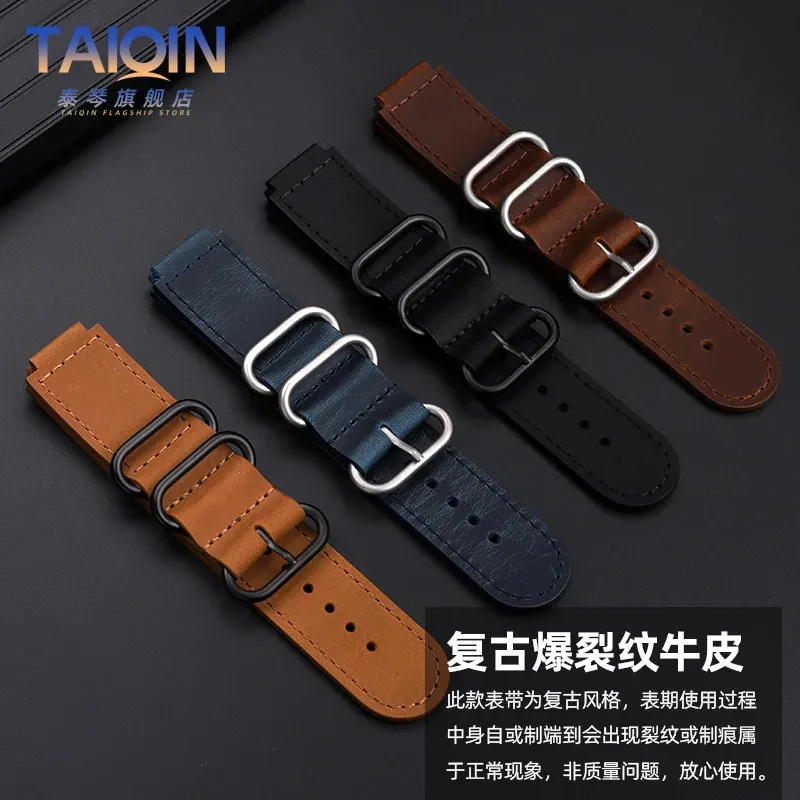 لـ Casio 3299 AE-1200 AE-1300 AE-1500 SGW-300/400 W218h F-91 حزام ساعة جلدي عتيق عالي الجودة 18 متر أسود بني #4