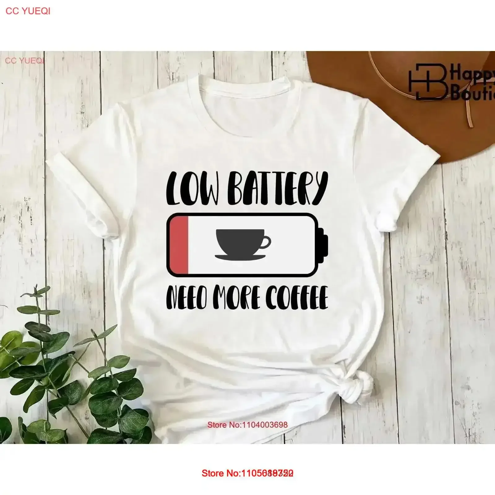 Low Battery Need More Coffee T Shirt Lover vintage Washed Casual Stretched homme Top For Everyday Wear streetwear Slightly