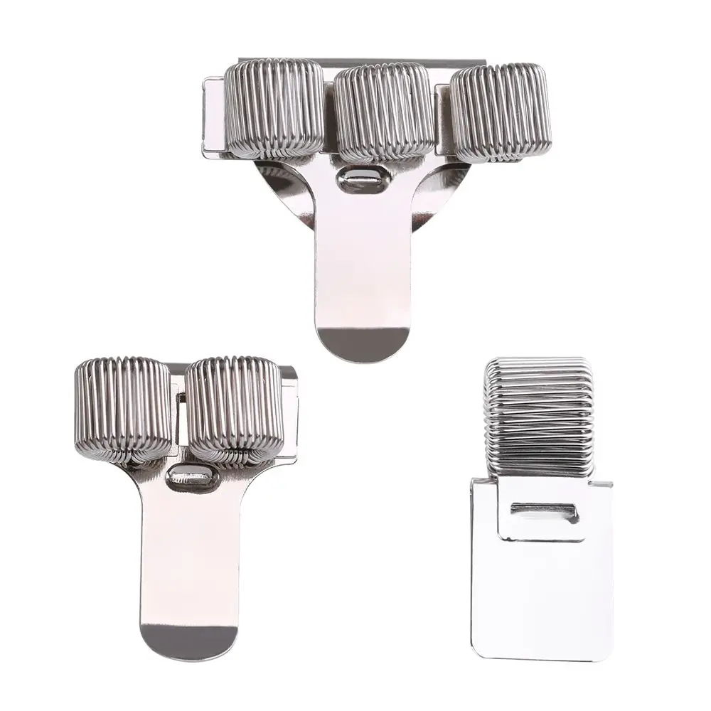 1PC Useful Convenient Stationery Elastic Loop Notebook Spring Pen Holder Metal Pen Clips